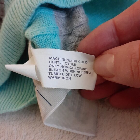 Gap Girls Size Medium 8 Blue Gray Striped Angora Blend Sweater - Picture 6 of 7